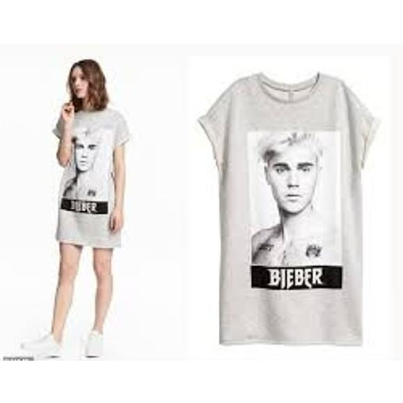 H&M Divided Long Sweater Shirt/Dress Justin Bieber Purpose Tour US 4 Sleeveless - Picture 1 of 8